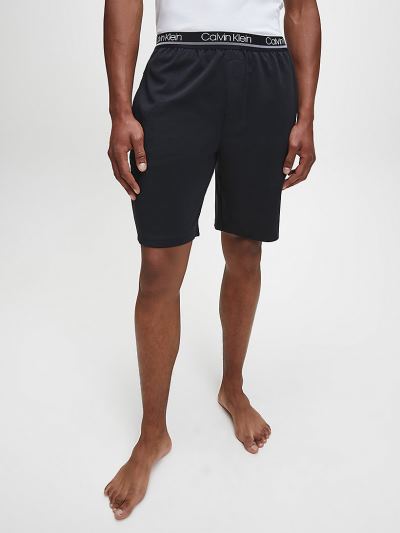 Calvin Klein Ruhák HU693771 | Calvin Klein CK Active Mesh Férfi Pizsama Rövidnadrág Fekete